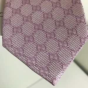 New Gucci GG Logo Skinny Silk tie